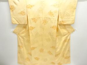 裂取りに花唐草模様小紋着物